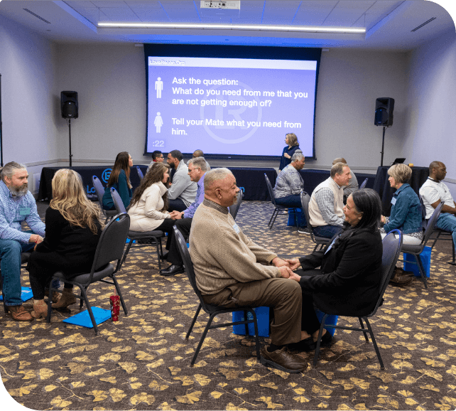 Couple participating in a 4-day intensive marriage retreat at Love Recon